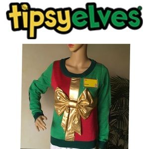 Tipsy Elves Christmas Present Ugly Xmas Sweater
